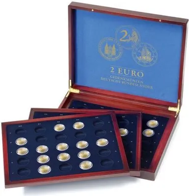 Produktbild von Münzkassette VOLTERRA TRIO deLuxe, für 2 Euro-Gedenkmünzen "Deutsche Bundesländer"