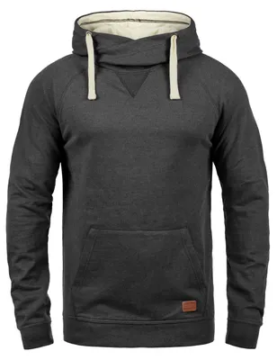 Produktbild von Blend BHSales Herren Kapuzenpullover Hoodie Pullover mit Kapuze Kordelzug Kängurutasche Rippbündchen Label-Details Baumwollmischung Regular fit