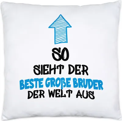 Produktbild von So sieht der beste Große Bruder der Welt aus Kissen Geschenk Geburt Ankündigung Baby 40x40cm