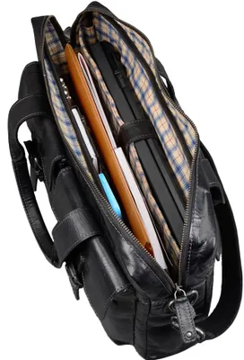 Produktbild von PRIDE&SOUL Notebook-Tasche "REAL ME" Leder schwarz