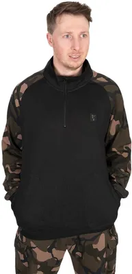 Immagine prodotto di Fox LW Black / Camo, felpa con zip al quarto, taglia: M