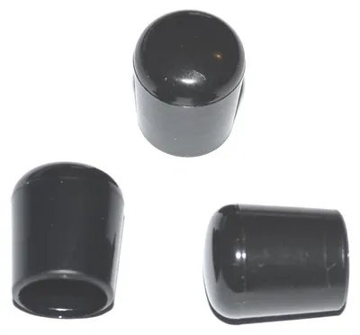 Produktbild von 100 x Kappe für Rundrohr D=18 mm L=21 mm schwarz PVC
