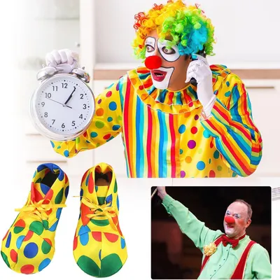 Imagen del producto de Zapatos de payaso, talla 42, accesorios para disfraces de carnaval, ideales para Halloween