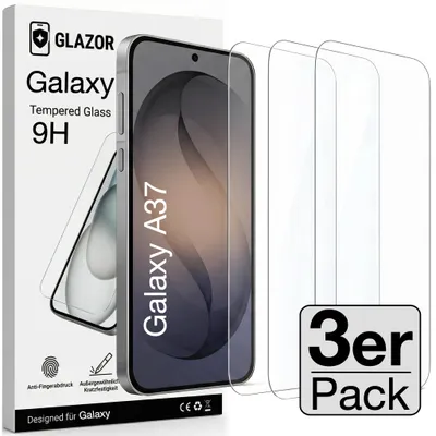 Produktbild von 3x Galaxy A37 5G Panzerglas Panzerfolie Schutzglas Display Glas Schutzfolie 9H