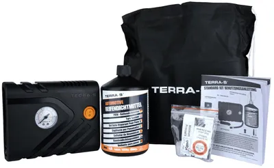 Produktbild von Terra S Reifenpannenset Starter Reifen Pannenset PKW STANDARD KIT SCHWARZ