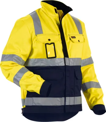 Produktbild von Blakläder Warnschutz-Jacke, gelb / marineblau, Unisex-Größe: XL