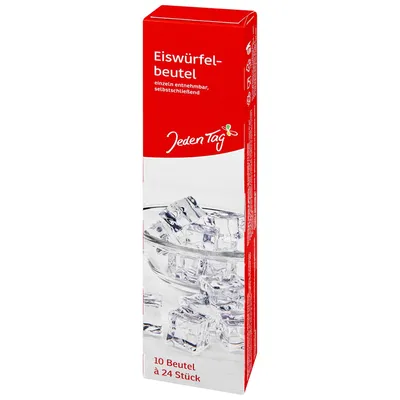Produktbild von Jeden Tag Eiswürfelbeutel 10 Beutel | 24 Eiswürfel pro Beutel (2er Pack)