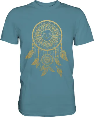 Produktbild von Traumfänger Sonnenblumen T-Shirt Garten Motiv Gärtner Geschenk – Stone Blue / S