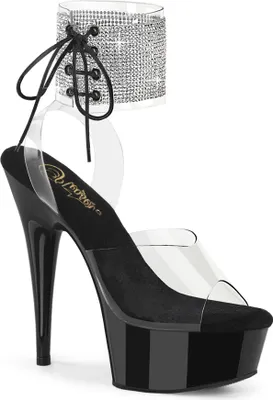 Produktbild von DELIGHT-691-2RS Damen Sandale von Pleaser, Transparent Schwarz , EU 42, US 12