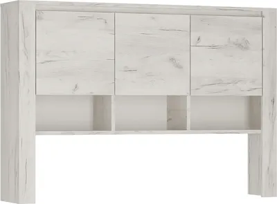 Produktbild von Aufsatzschrank für Schreibtisch oder Kommoden, weiß Eiche, AMANTEA-129