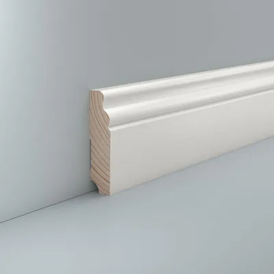 Produktbild von Sockelleiste Berliner Profil 19 x 80 Kiefer lackiert RAL 9010 Fussleiste