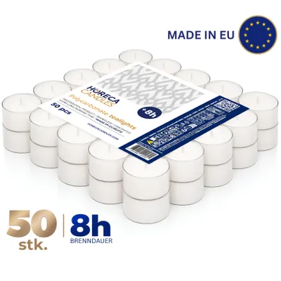 Produktbild von Horeca Kerzen Teelichter Kerzen und Duftkerzen 50 Stück Transparente H