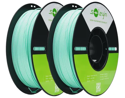 Produktbild von Creality Soleyin Ultra PLA Filament, 1.75mm, 2KG für 3D Drucker, 2 x 1kg- Hellgrün -3301010508