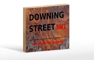 Produktbild von Holzschild London 18x12cm Westminster downing Street SW1