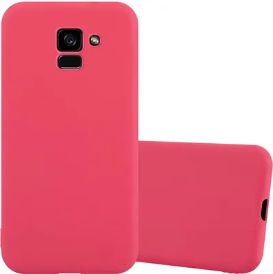 Produktbild von Cadorabo Hülle für Samsung Galaxy A5 2018 Schutzhülle in Rot Handyhülle TPU Silikon Etui Case Cover