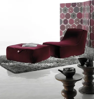 Produktbild von Design Sessel Hocker Luxus Einsitzer Modern Leder Möbel Prianera JVmoebel