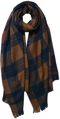Produktbild von Schal Juleeze JZSC0772DBL, mit blauem Karomuster, 70x180 cm