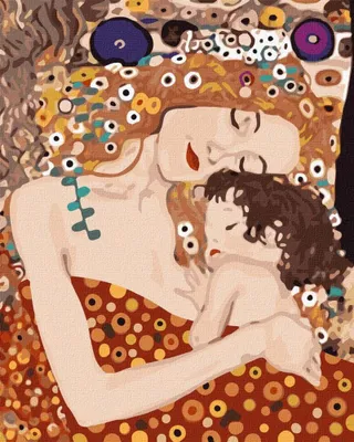 Image de Peinture par numéros - Mère et enfant 40 x 50 cm - Ideyka