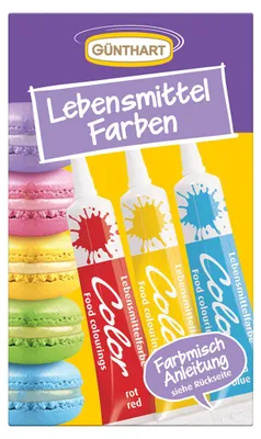 Obrázek produktu pro Potravinářské barvy červená, žlutá, modrá 60 g