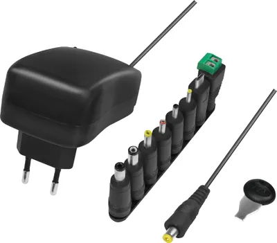 Image de Logilink Adaptateur secteur universel avec port USB, 3-12V, 24W, 1,45m