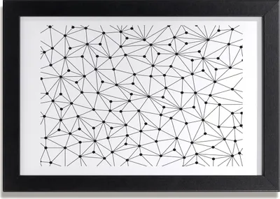 Produktbild von Bild 30x20 MDF-Rahmen, Wandkunst Linien und Kreise