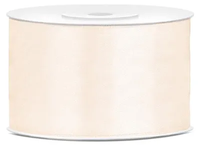 Image de Ruban cadeau en satin crème 25m 38mm de large