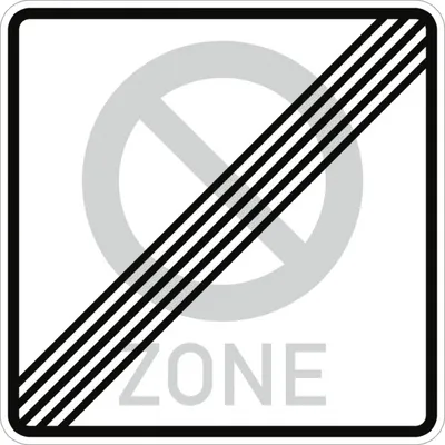 Produktbild von Verkehrsschild VZ290.2, Ende eines eingeschränkten Haltverbots für ..., Alu, ...