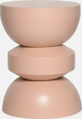 Produktbild von sweeek Beistelltisch, Metall, Rosa, Couchtisch, Nachttisch, Ø32 x H44,5cm, minimalistisch, 75kg Tragkraft, ideal für kleine Räume