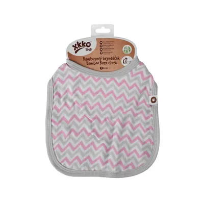 Zdjęcie produktu dla XKKO Śliniak bambusowy Scandinavian Baby Pink Chevron