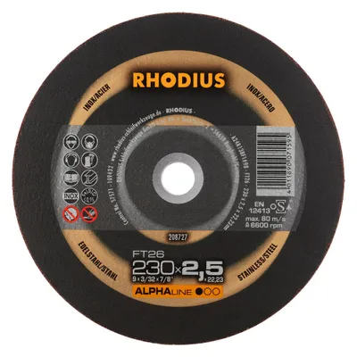 Produktbild von Rhodius Trennscheibe FT 26 230x2,5x22,23mm Edelstahl Alphaline - 208727
