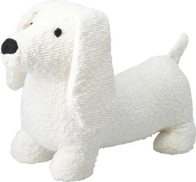 Produktbild von Turstopper - Dackel Hund - weiss - Polyester - 34 x 20 cm - Tiere - Kinderzimmer