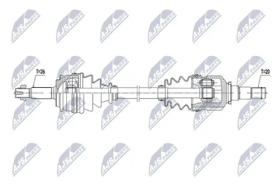 Produktbild von NTY NPW-TY-135 Antriebswelle Vorne Links für TOYOTA AURIS (NRE15, ZZE15, ADE15, ZRE15, NDE15) COROLLA Stufenheck (E15)