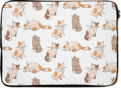 Produktbild von MuchoWow® Laptop Hülle 13 Zoll Muster - Katze - Kätzchen - Jungen - Mädchen - Kinder - Kinder Laptoptasche - Laptophülle - Sleeve - Rundumschutz