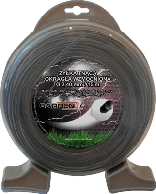 Zdjęcie produktu dla Żyłka tnąca okrągła wzmocniona 2,40 mm / 15 m GardenX