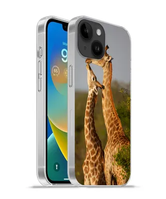 Produktbild von MuchoWow® Handyhülle Schutzhülle Hülle für Apple iPhone 14 - Softcase Giraffe - Baum - Kalb - Porträt Silikon Softcase Handy Hülle - Mobiltelefonhülle