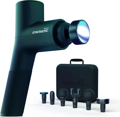 Imagen del producto de Pistola de masaje con 6 cabezales de masaje, 6 niveles de intensidad, función de calentamiento, ideal para cuello, hombros y espalda