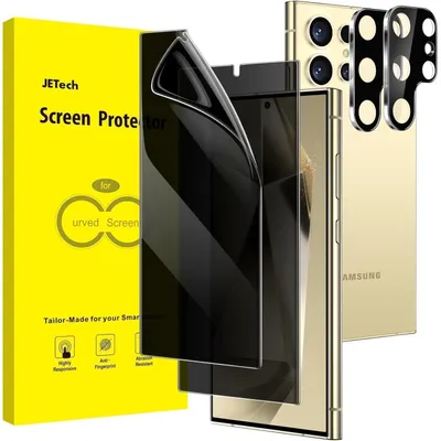Image de Film de protection d'écran pour Samsung Galaxy S24 Ultra 5G, écran de 6,8 pouces, avec protection pour les caméras, anti-espion, en TPU, lot de 2