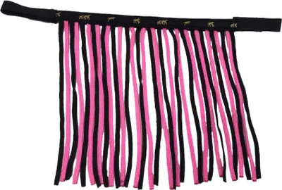 Produktbild von Fliegenfransen Shetty Fliegenmaske mit Fransen & Klettverschluss, Farbe pink-schwarz