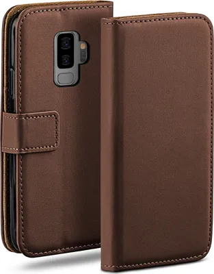 Produktbild von moex® Book Case kompatibel mit Samsung Galaxy S9 Plus - Hülle 360 Grad klappbar, Dunkelbraun