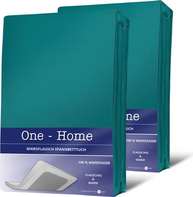 Two teal colored packages of bedding are shown against a white background.