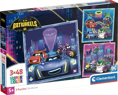 Obrázok produktu pre Clementoni Supercolor Batwheels, 48 kusov, Komiks, 5 rok / roky