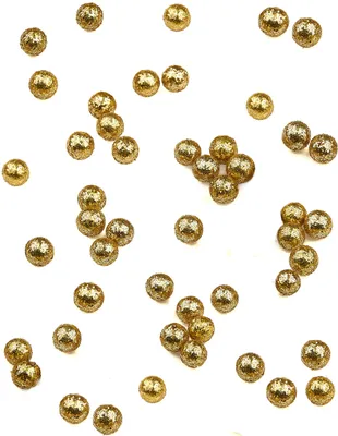 Zdjęcie produktu dla Mini błyszczące kulki złote 8 mm 10 g – rozmiar uniwersalny