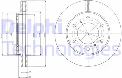 Produktbild von 2x DELPHI Bremsscheibe BG4257 für FIAT Fullback Pickup (502 503) 46 3mm 294mm