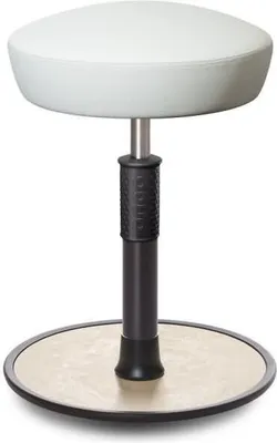 Produktbild von Sitz- Stehhocker Free Regular Hutsitz Boxmark Leder Weiß schwarz /cremeweiß.