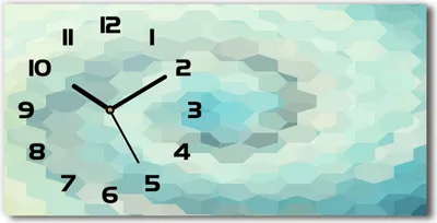 Produktbild von Wanduhr aus Glas – 60x30 cm - Glasbild - Glasuhr - Gehärtetes Glas - schwarze-zeiger - Abstraktion Hintergrund