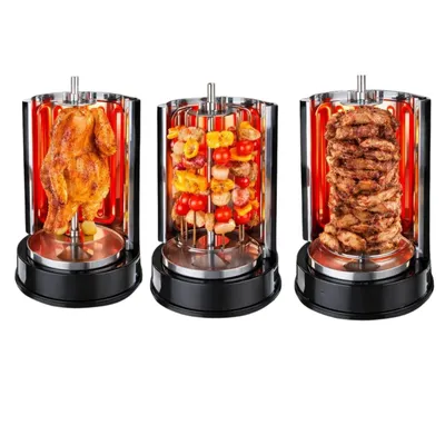 Produktbild von 1.400W Dönergrill Schaschlikgrill Rotissiere Hähnchengrill Gyros Kebab Drehspieß