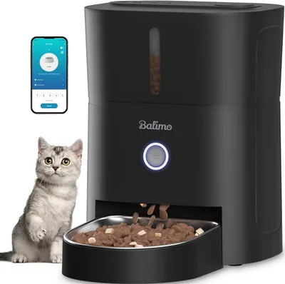 Immagine prodotto di Balimo - Mangiatoia automatica WiFi da 3 litri per gatti