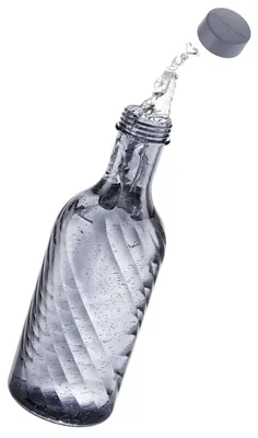 Obrázek produktu pro mixcover designová skleněná láhev na pití skleněná karafa karafa o objemu 0,65 litru - šedá