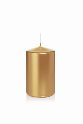 Produktbild von INNA-Glas Adventskerze Rosella, Gold, 10cm, Ø 6cm, 33h - Germany - Säulenkerze