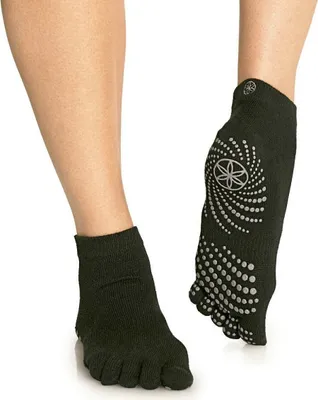 Produktbild von Gaiam Grippy Yoga Socks - Anti-Rutsch-Yogasocken - Schwarz/Grau - S/M